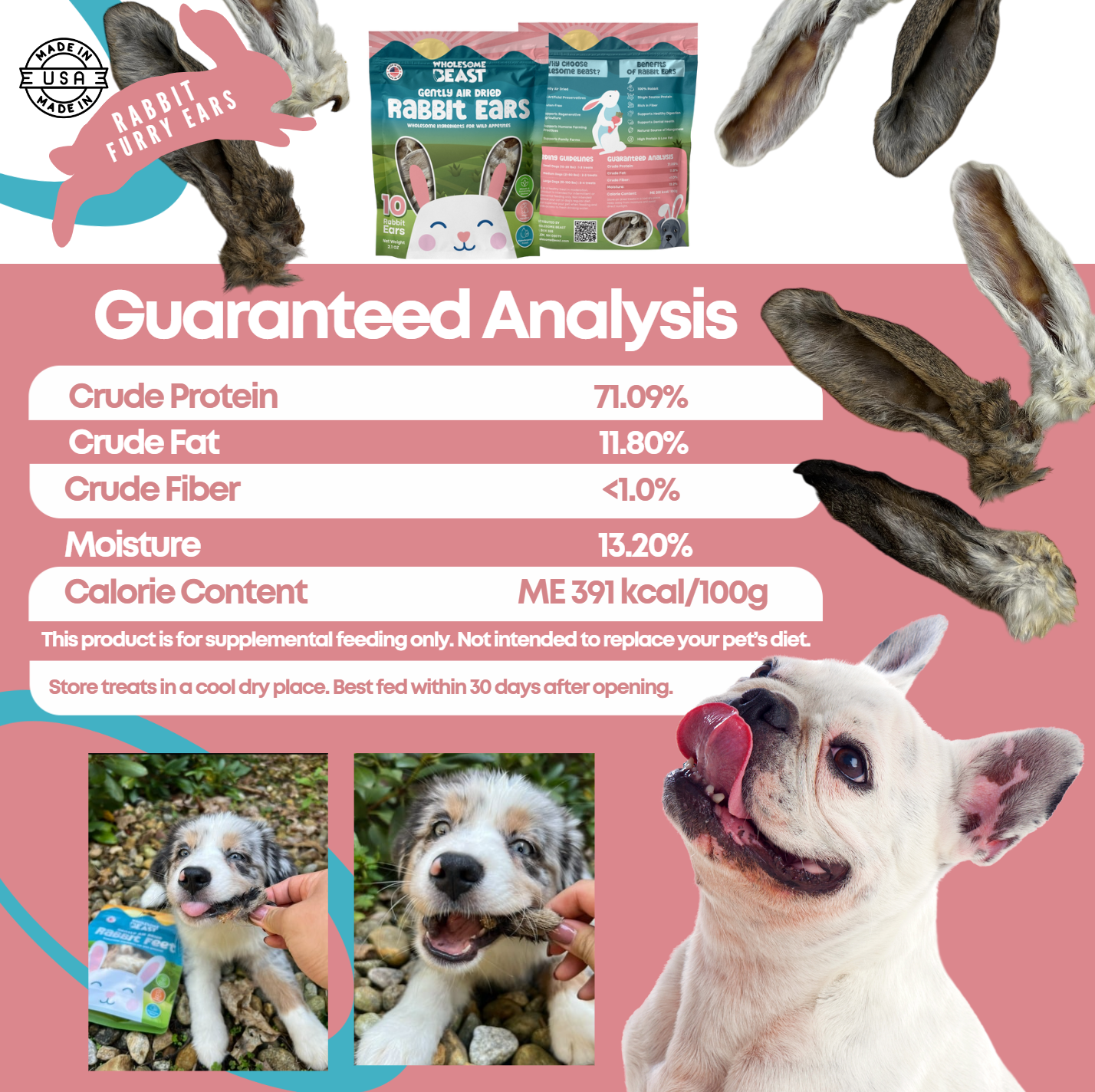 Air Dried Rabbit Ears